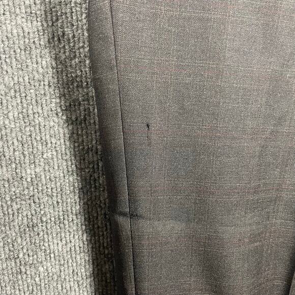 Canali Wool Dress Pants Men's 57R (35X27) Gray Window Pane Italian Made READ - Picture 2 of 13